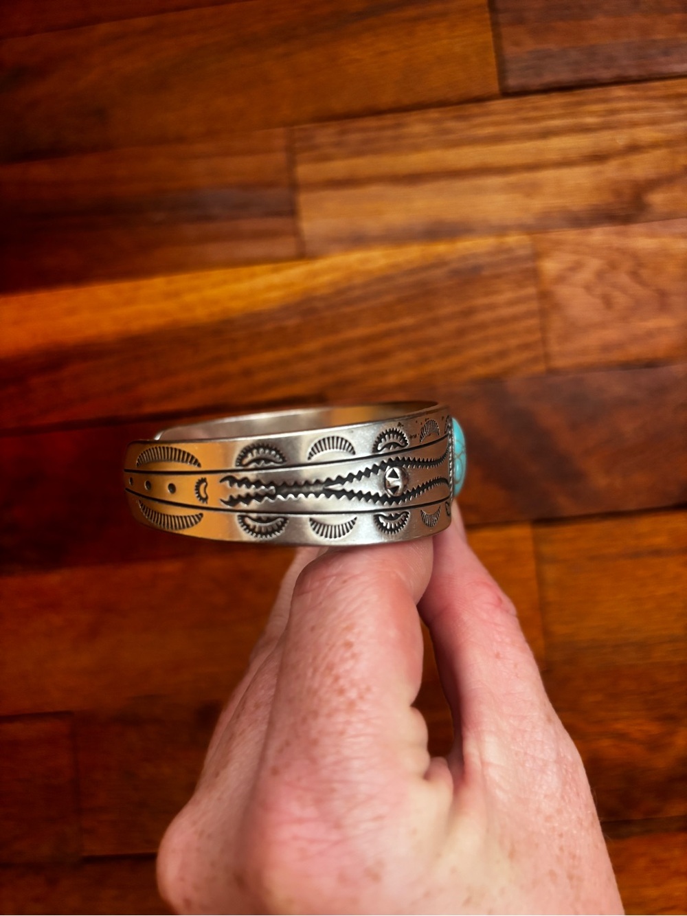 Women’s Silver Turquoise Bracelet - Picture 6 of 7